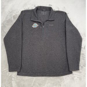 SIMMS Rivershed 1/4 Zip Fleece Pullover Mens Medium Gray Sweater Jacket Fishing
